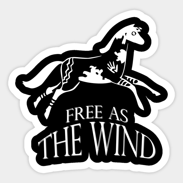 Free as the Wind Sticker by Gaspar Avila